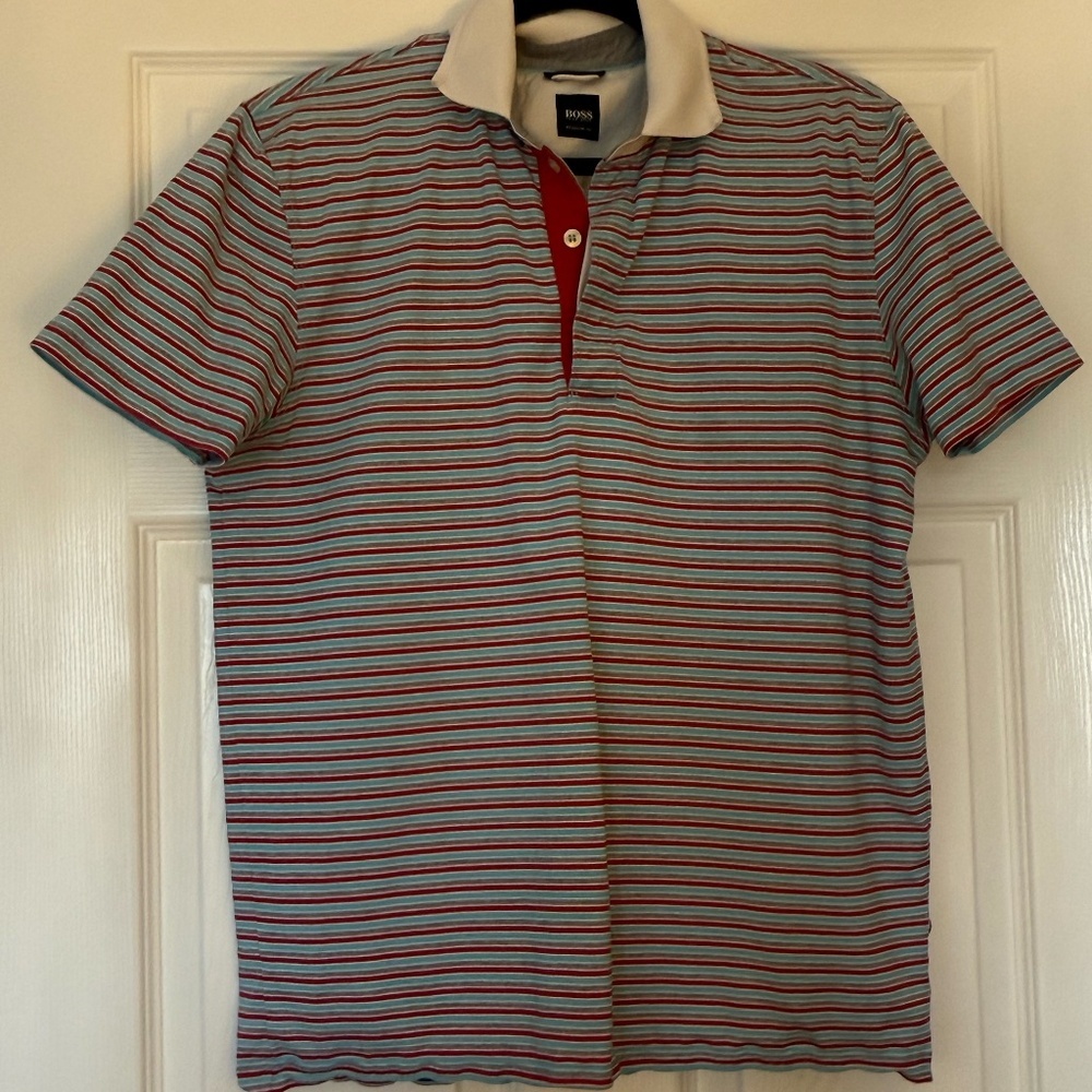 HUGO BOSS STRIPPED MEN'S POLO 050
